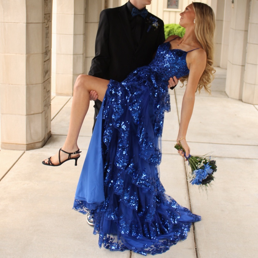 Stacees Blue Prom Dress